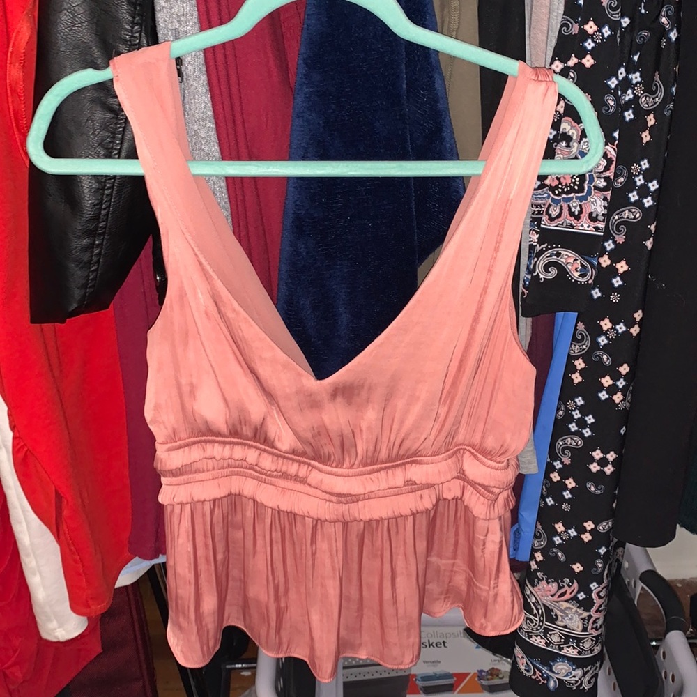 Pink peplum top